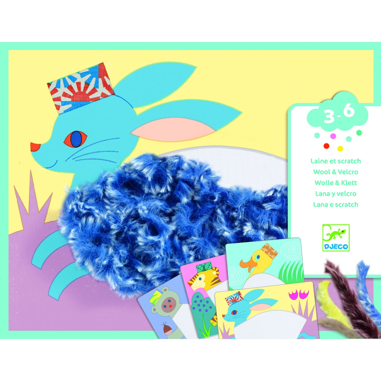 Atelier creativ Animalute cu caciulite, Djeco