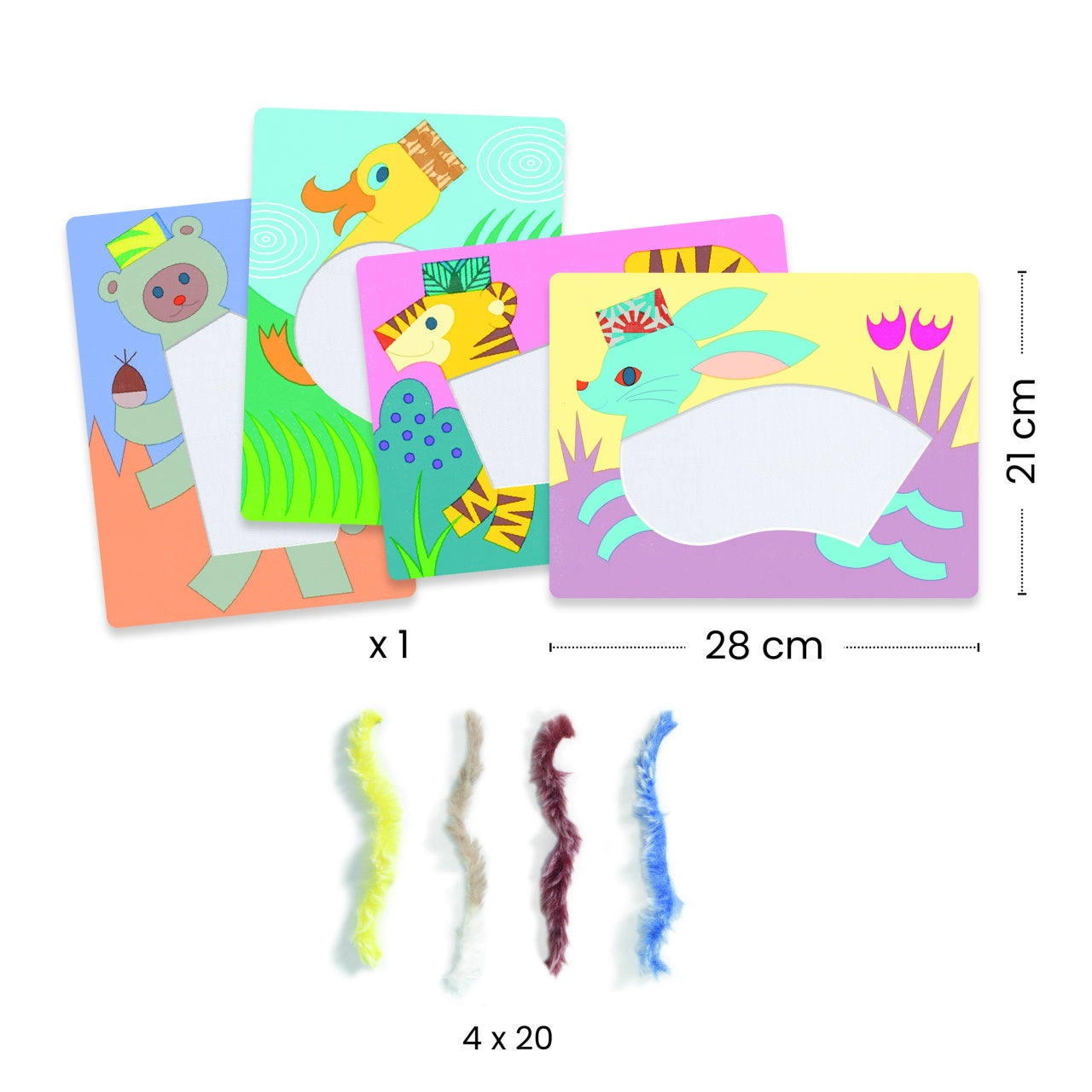 Atelier creativ Animalute cu caciulite, Djeco