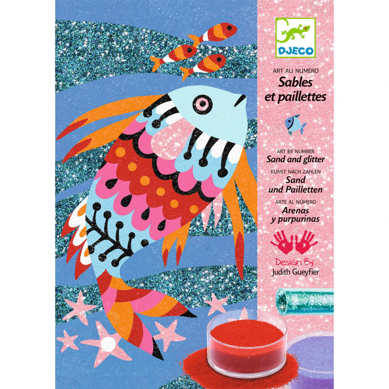 Atelier creativ cu nisip colorat Pesti stralucitori, Djeco
