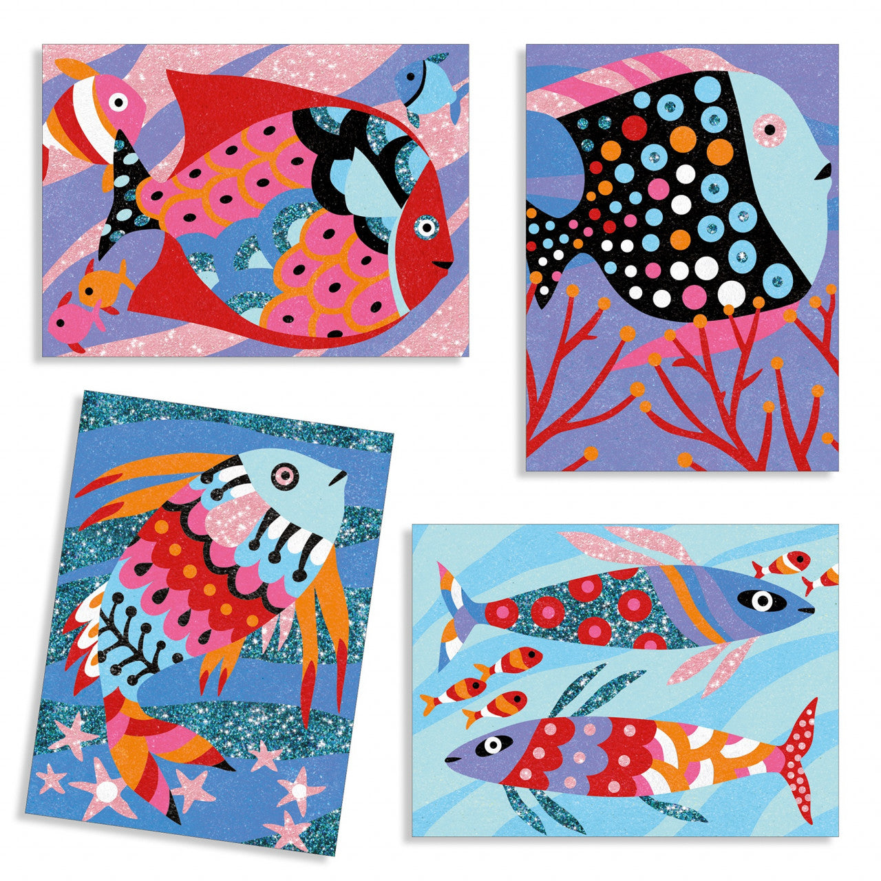 Atelier creativ cu nisip colorat Pesti stralucitori, Djeco