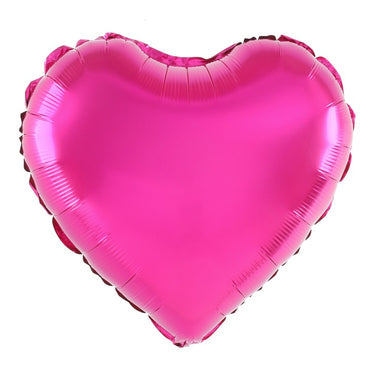 Balon din Folie Metalizata, ANGELBEAR, Figurina Inimioara, Model Simplu, Tematica Iubire, 40 cm, Ambalaj Individual, Pai Inclus, Umflare cu Aer sau Heliu, Roz