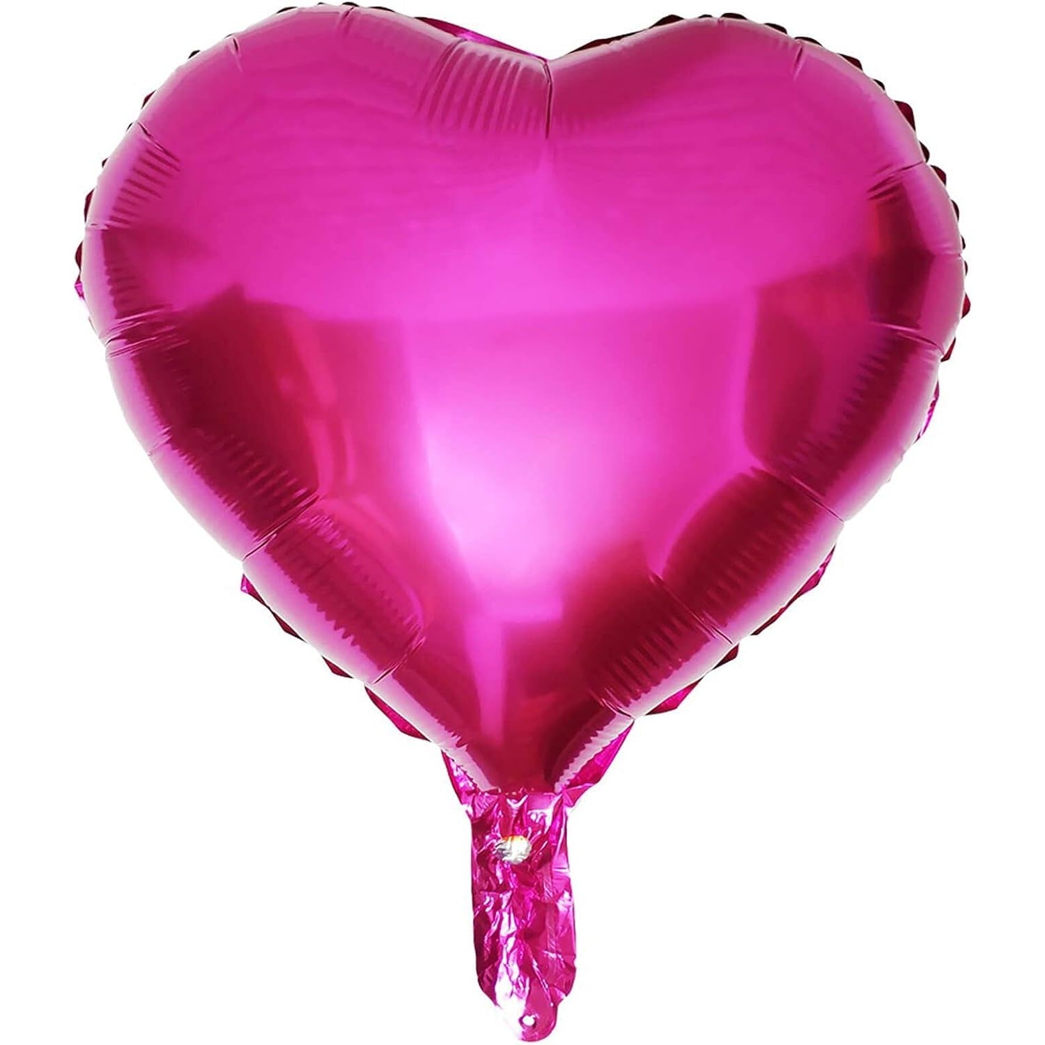 Balon din Folie Metalizata, ANGELBEAR, Figurina Inimioara, Model Simplu, Tematica Iubire, 40 cm, Ambalaj Individual, Pai Inclus, Umflare cu Aer sau Heliu, Roz