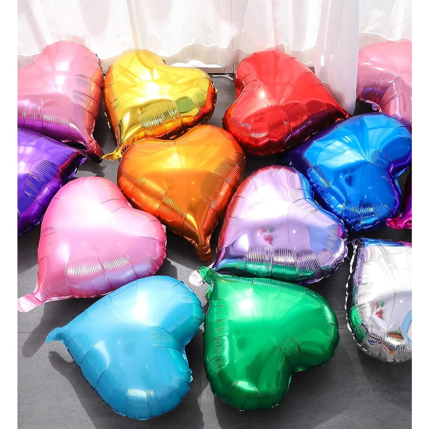 Balon din Folie Metalizata, ANGELBEAR, Figurina Inimioara, Model Simplu, Tematica Iubire, 40 cm, Ambalaj Individual, Pai Inclus, Umflare cu Aer sau Heliu, Verde
