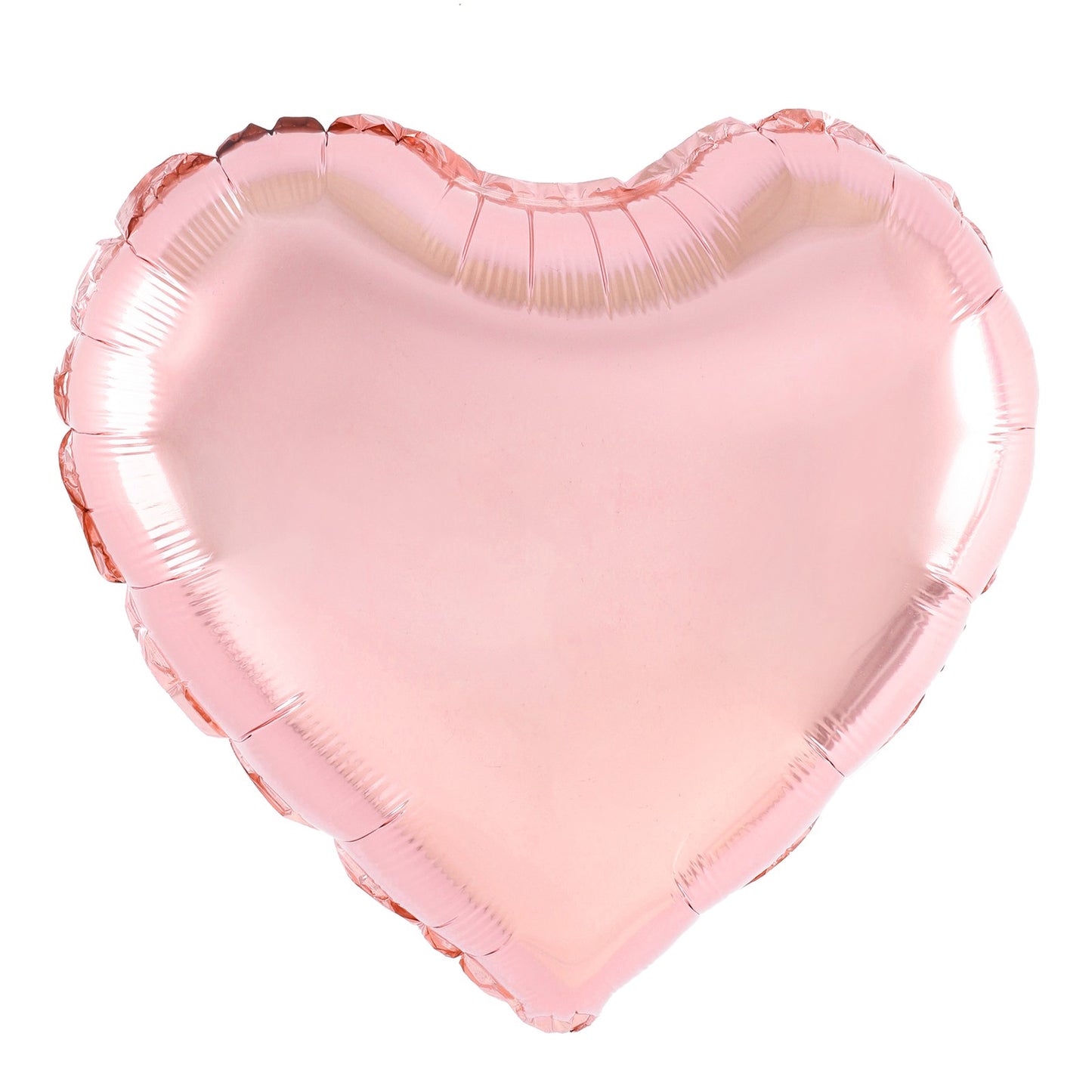 Balon din Folie Metalizata, ANGELBEAR, Figurina Inimioara, Model Simplu, Tematica Iubire, 40 cm, Ambalaj Individual, Pai Inclus, Umflare cu Aer sau Heliu, Rose