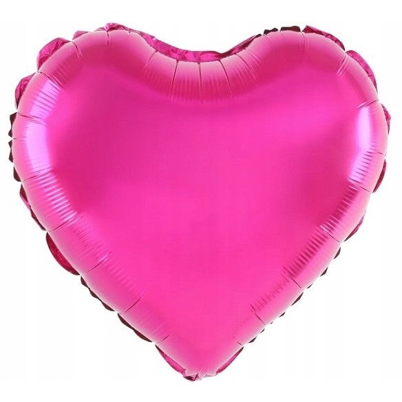 Balon din Folie Metalizata, ANGELBEAR, Figurina Inimioara, Model Simplu, Tematica Iubire, 40 cm, Ambalaj Individual, Pai Inclus, Umflare cu Aer sau Heliu, Roz