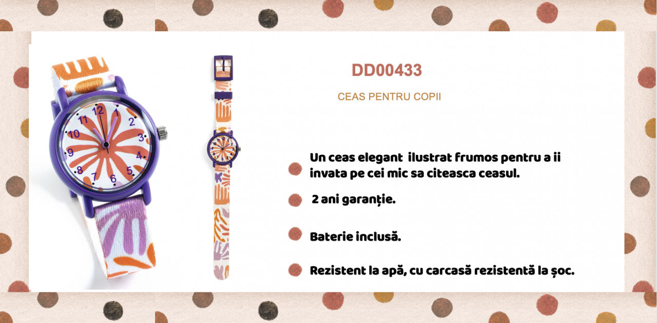 Ceas de mana Frunze colorate, Djeco