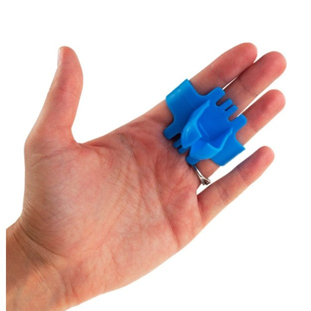 Dispozitiv de Legat Baloane, ANGELBEAR, din Plastic, pentru Mana, 6.5 x 5.5 cm, Albastru