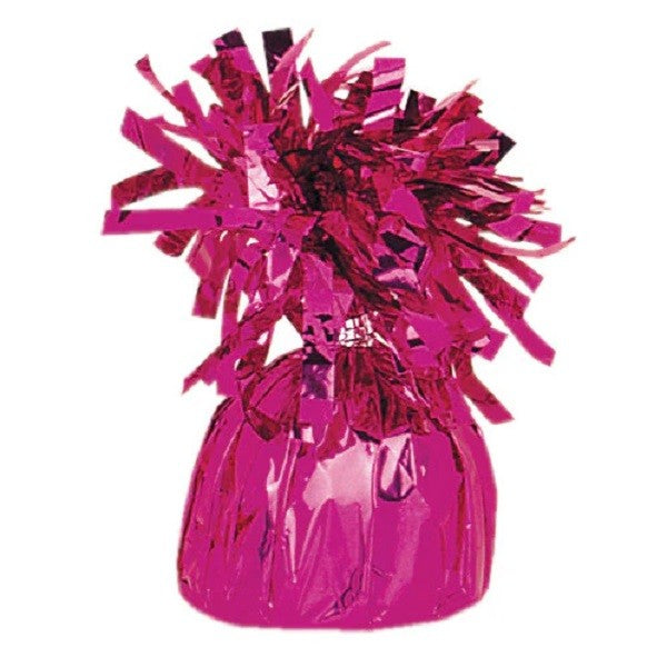 Greutate pentru Baloane cu Heliu, ANGELBEAR, din Folie cu Franjuri, 170g, 13 x 5 x 3 cm, Roz