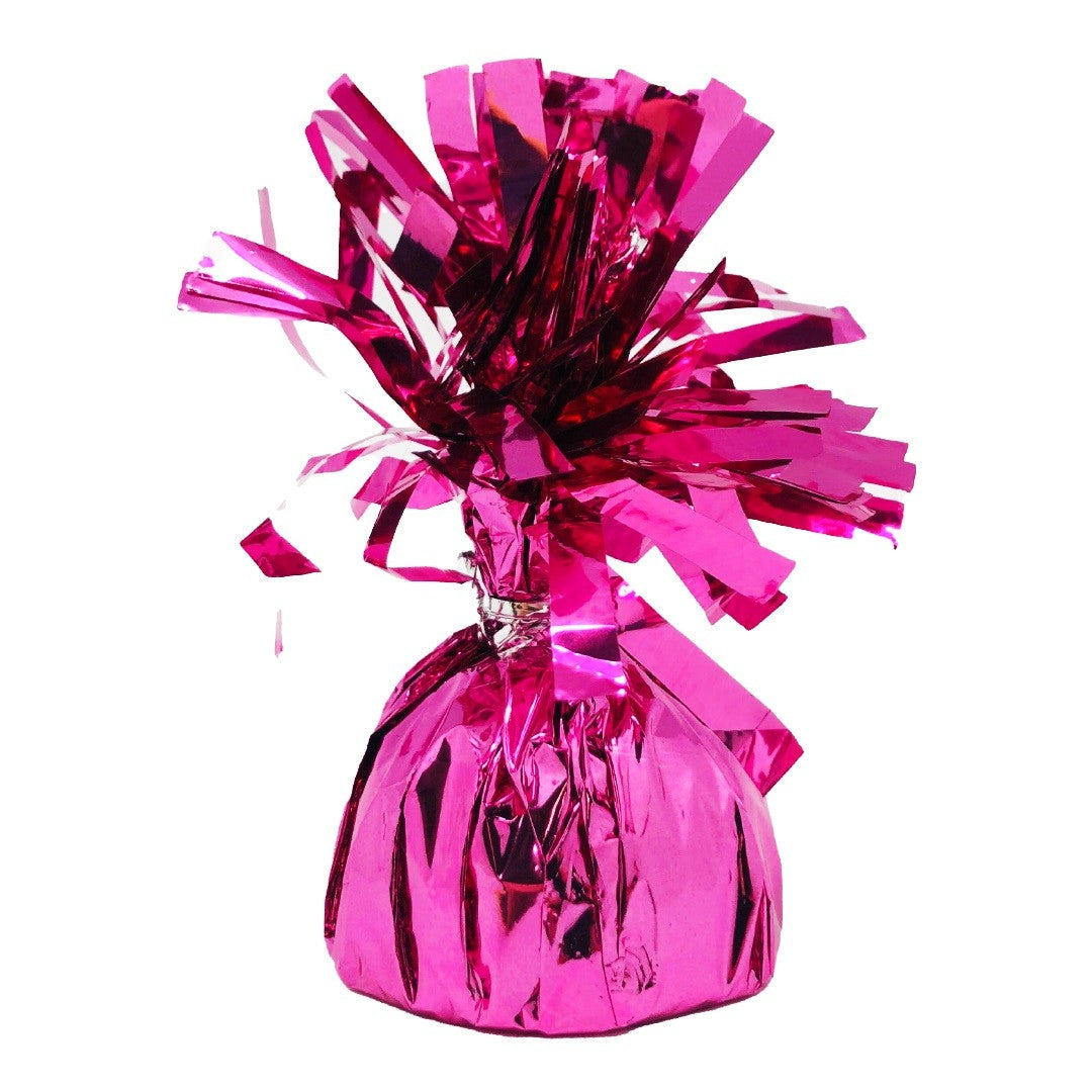 Greutate pentru Baloane cu Heliu, ANGELBEAR, din Folie cu Franjuri, 170g, 13 x 5 x 3 cm, Roz