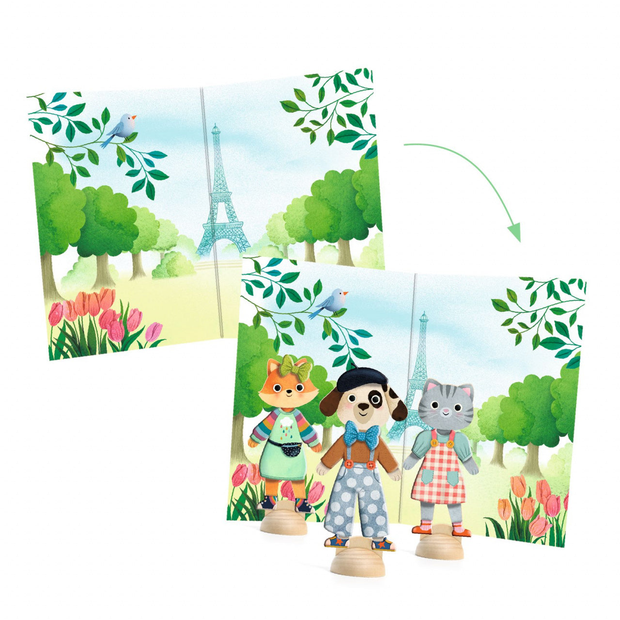 Joc creativ Bine te-am gasit Paris, Djeco