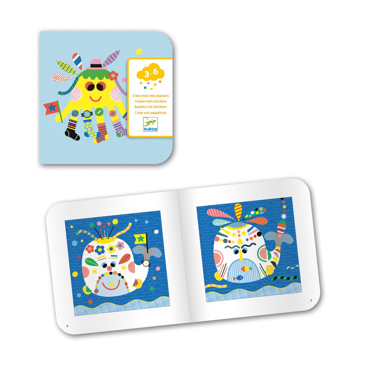 Joc creativ colaje Creaturi marine, Djeco