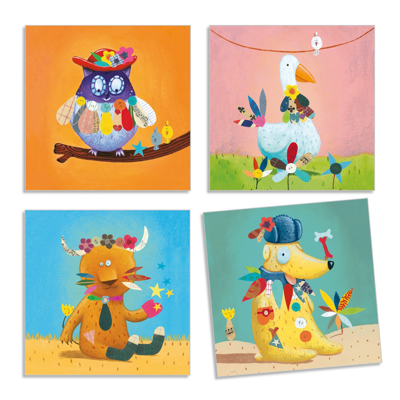 Joc creativ cu stickere Creeaza animale, Djeco
