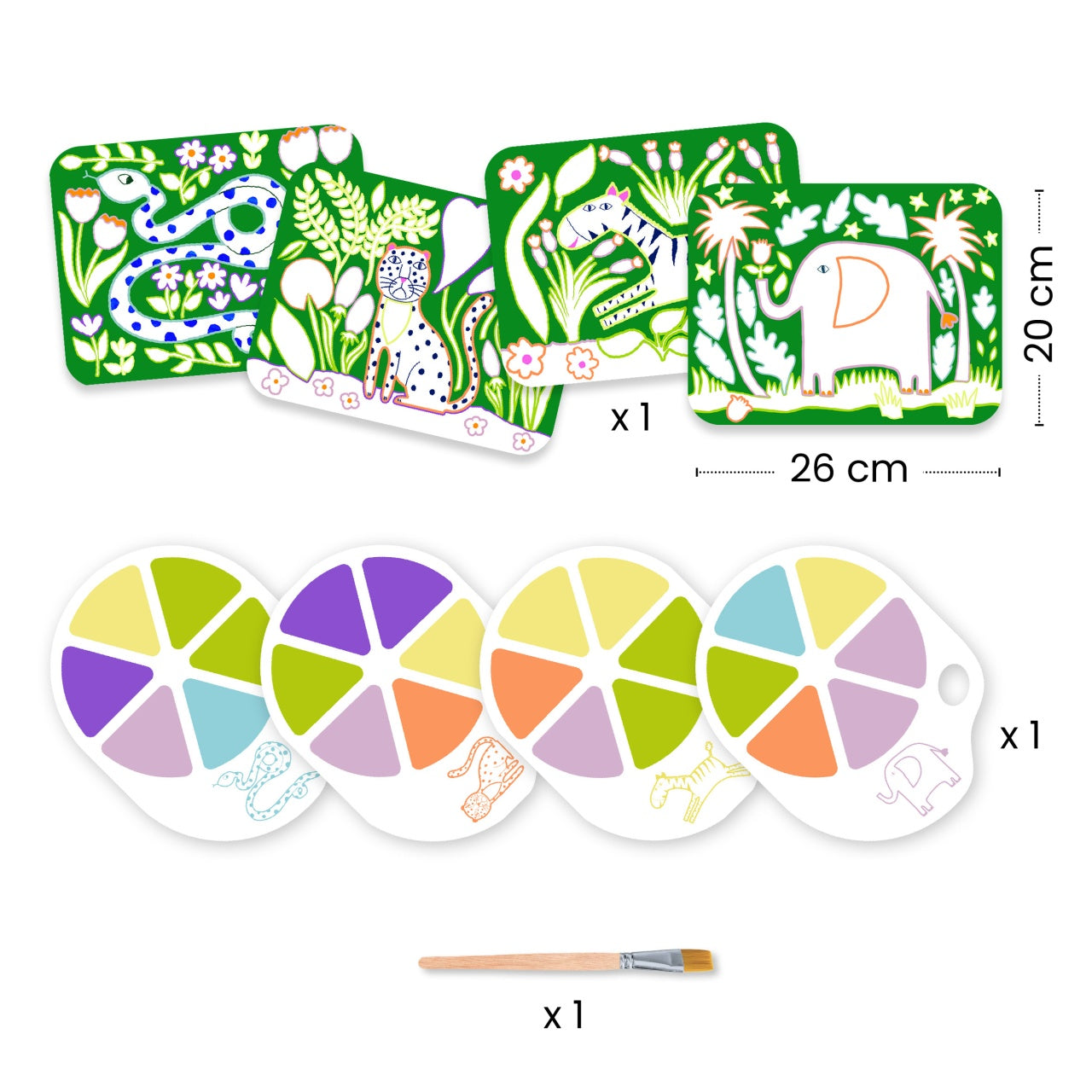 Joc creativ de pictura Animale salbatice, Djeco