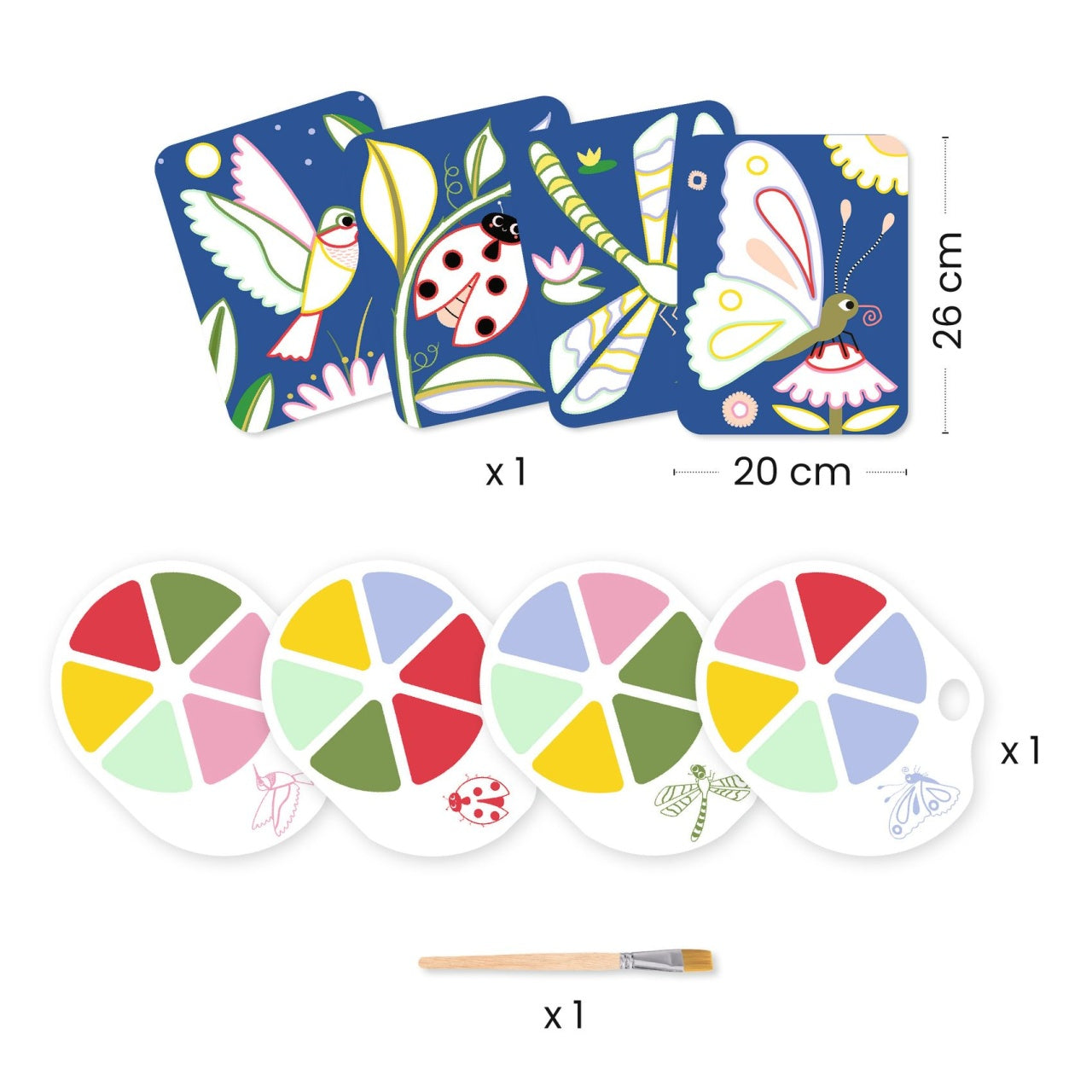 Joc creativ de pictura Fluturi si buburuze, Djeco