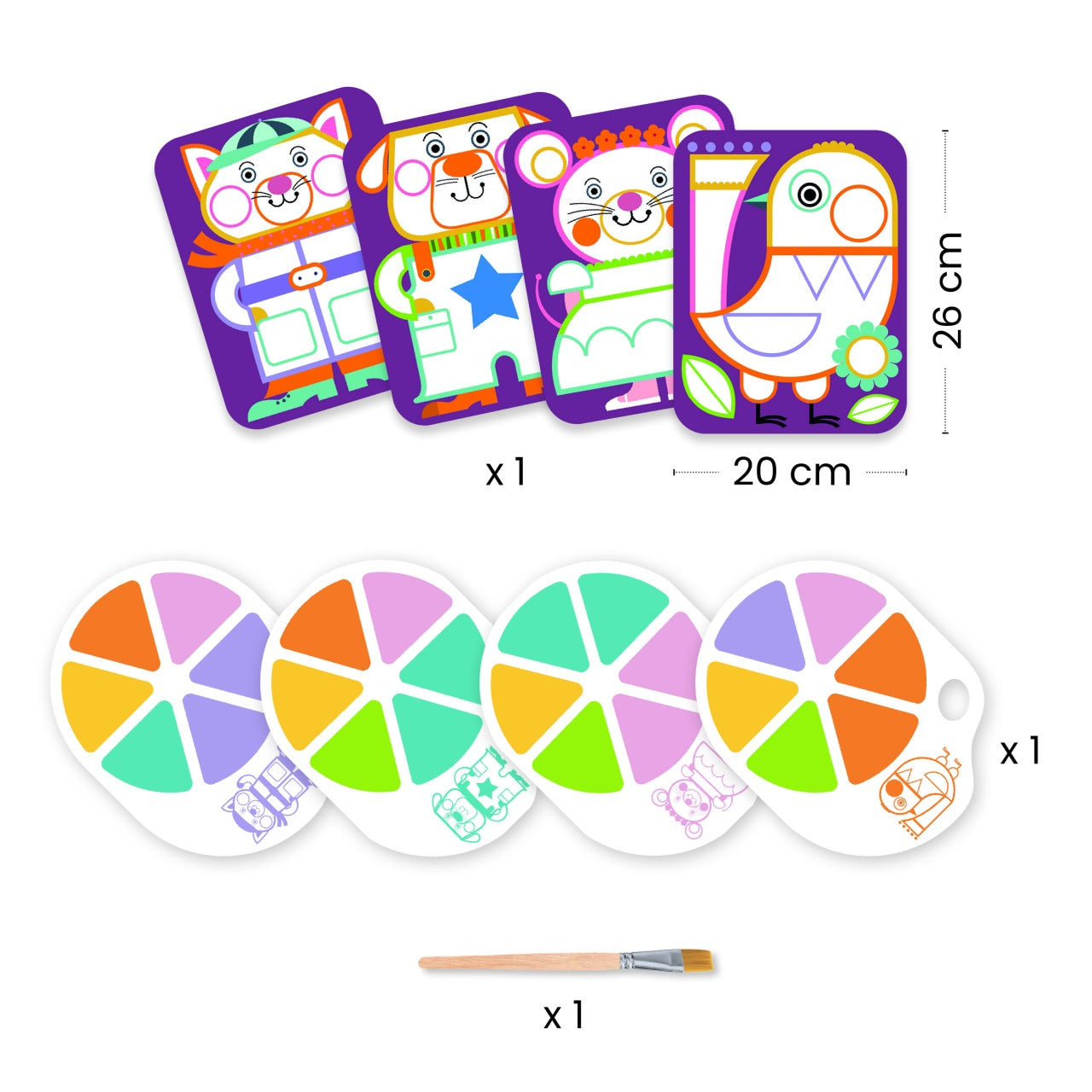 Joc creativ de pictura Obraji imbujorati, Djeco