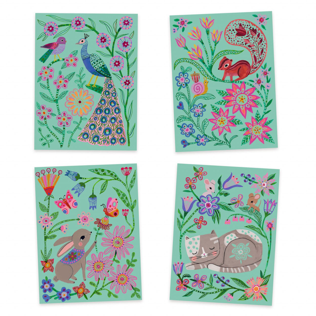 Joc creativ de razuit Intalniri in gradina, Djeco