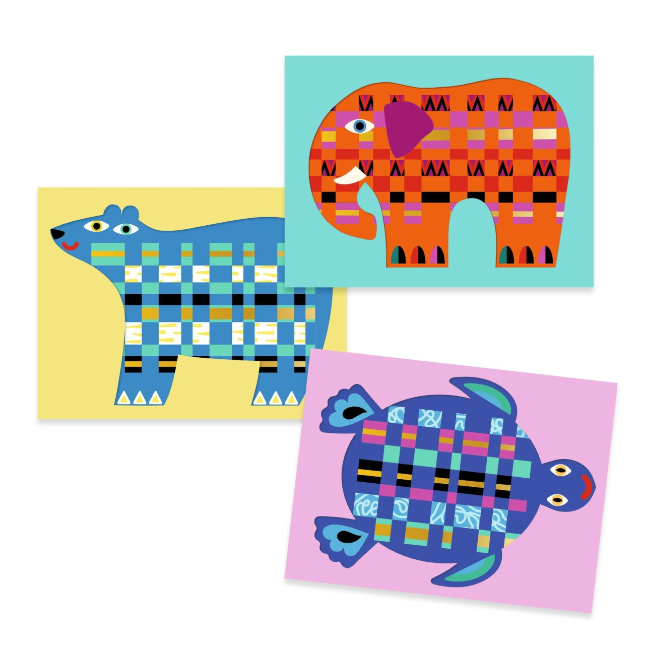 Joc creativ de tesut animalute, Djeco