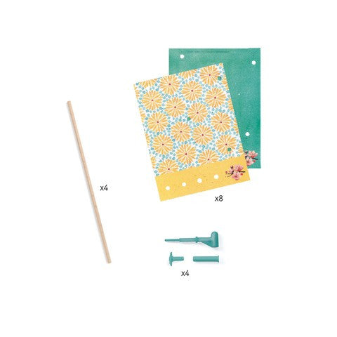 Joc creativ DIY Moristi de vant model cu flori, Djeco