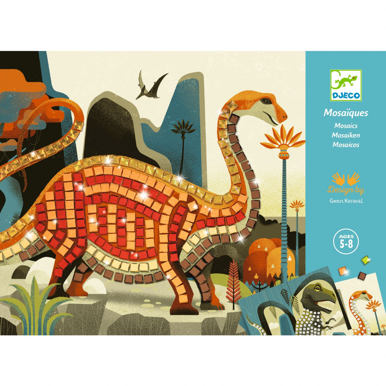 Joc creativ mozaic Dinozauri, Djeco