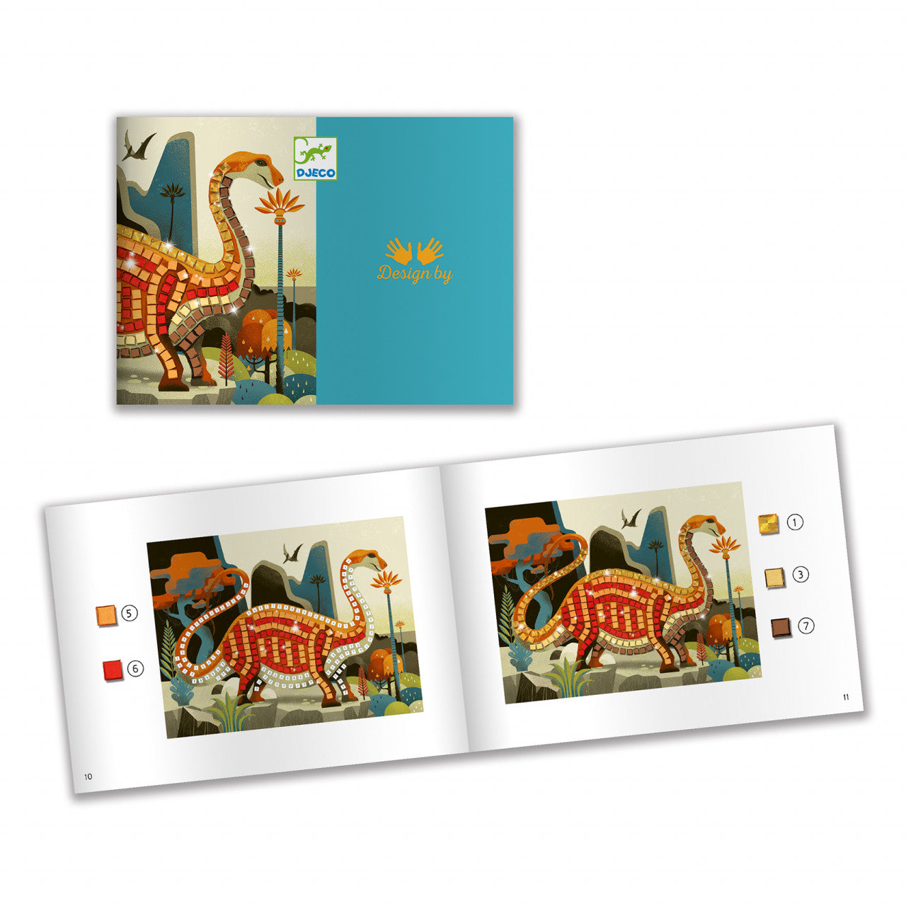 Joc creativ mozaic Dinozauri, Djeco