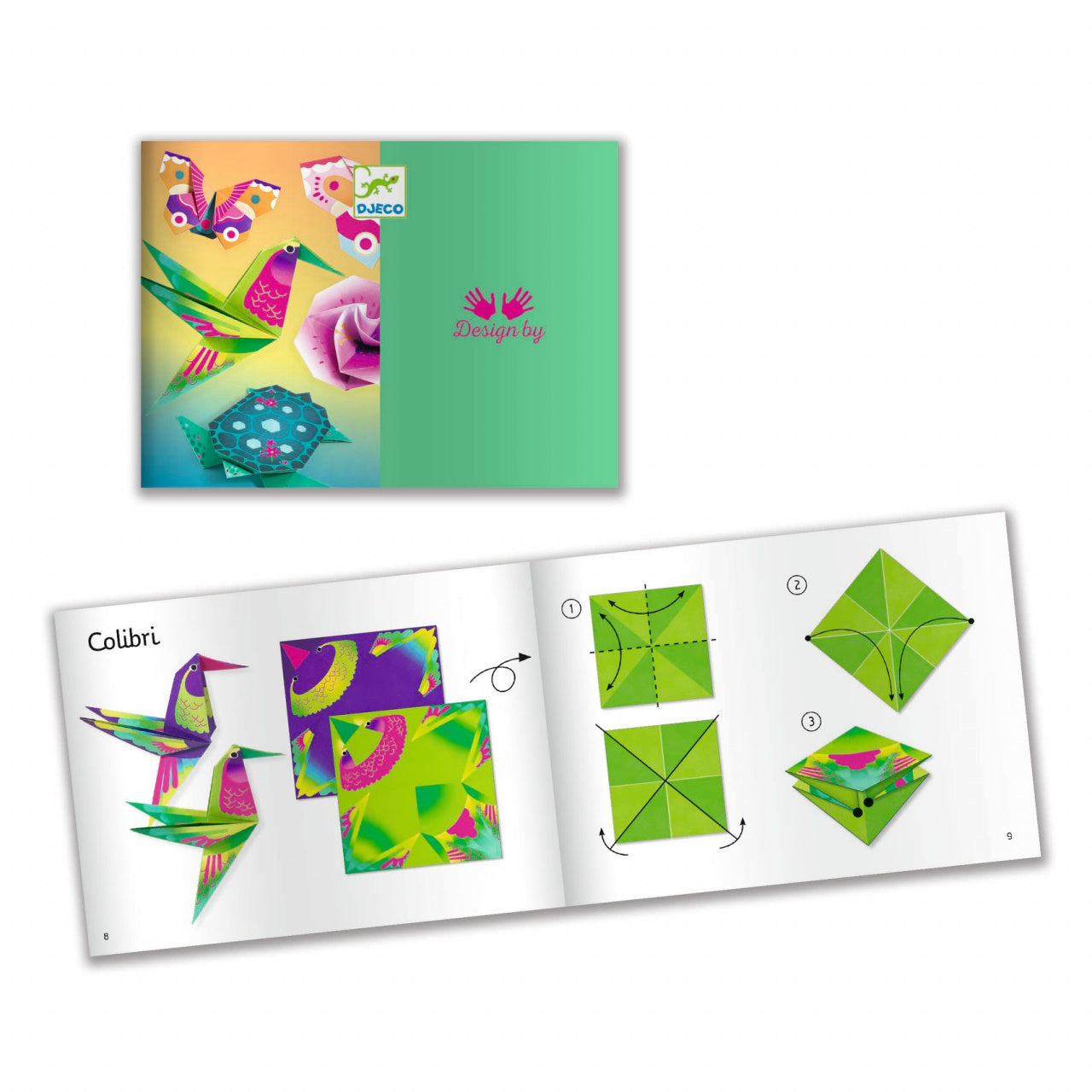 Joc creativ origami Animale si flori exotice, Djeco