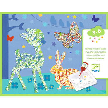 Joc creativ pictura cu bile din sticla Animale, Djeco