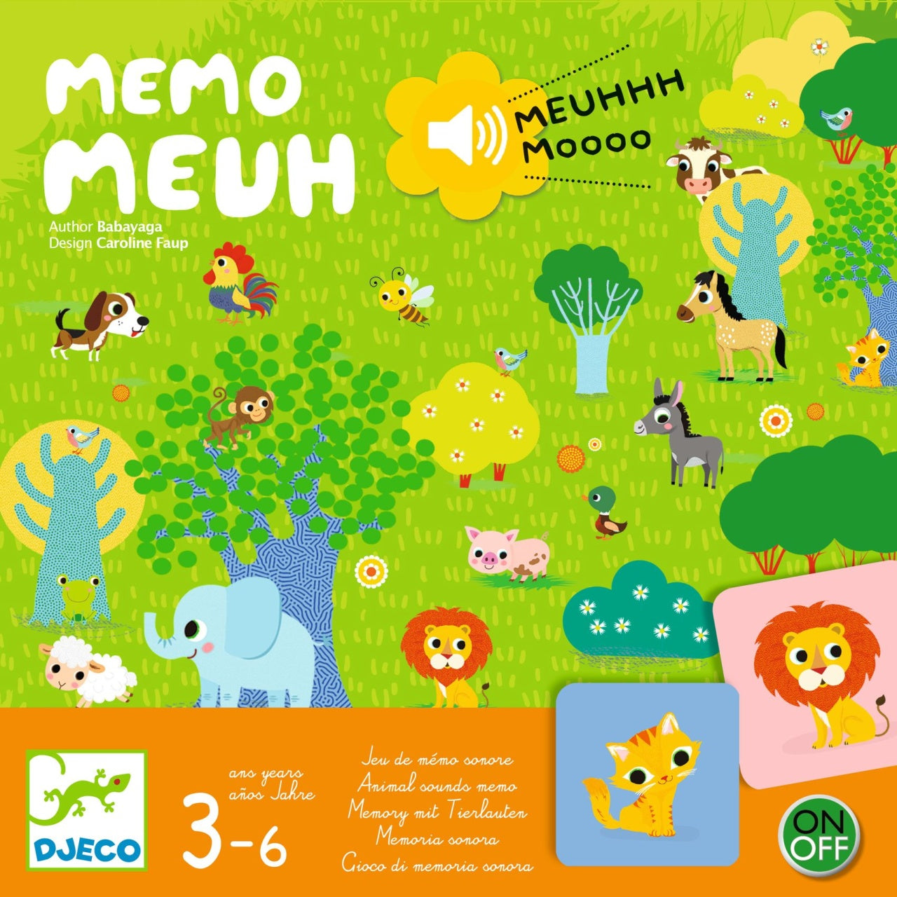 Joc de memorie cu sunete Memo Meuh, Djeco