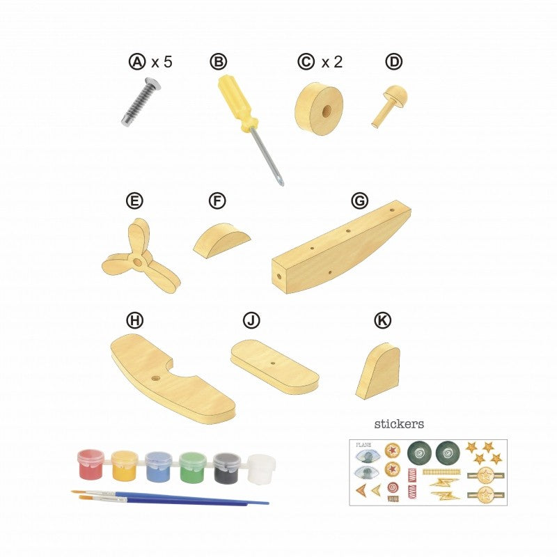 Joc educativ si creativ de asamblat si pictat Avion, Egmont Toys