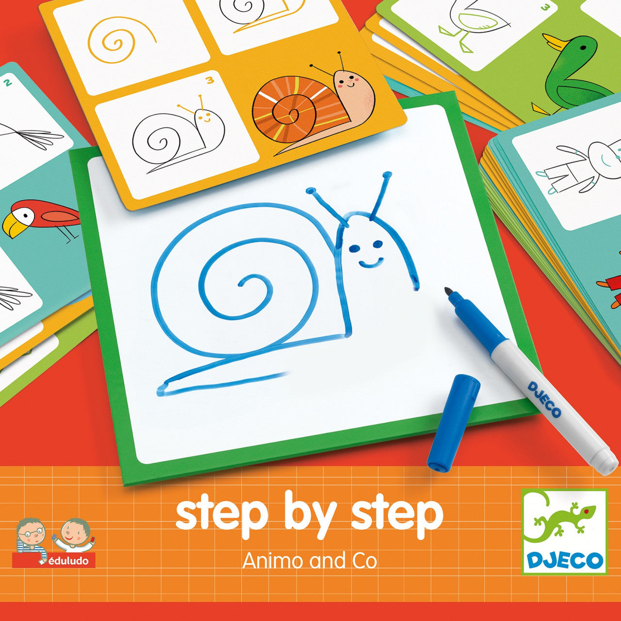 Joc Eduludo Deseneaza pas cu pas animalute, Djeco