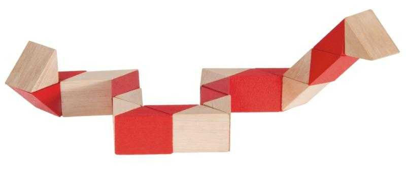 Joc logic IQ 3D Puzzle Sarpe natur-rosu, Fridolin