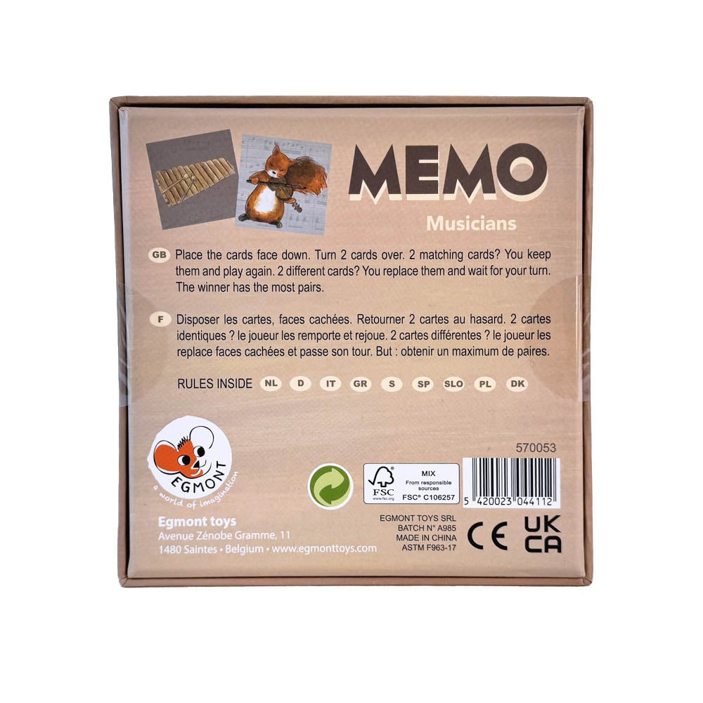 Joc memo Muzicieni, Egmont Toys