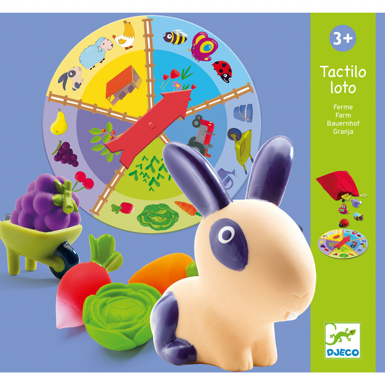 Jucarii Jocuri educative Tactilo Loto Ferma, Djeco