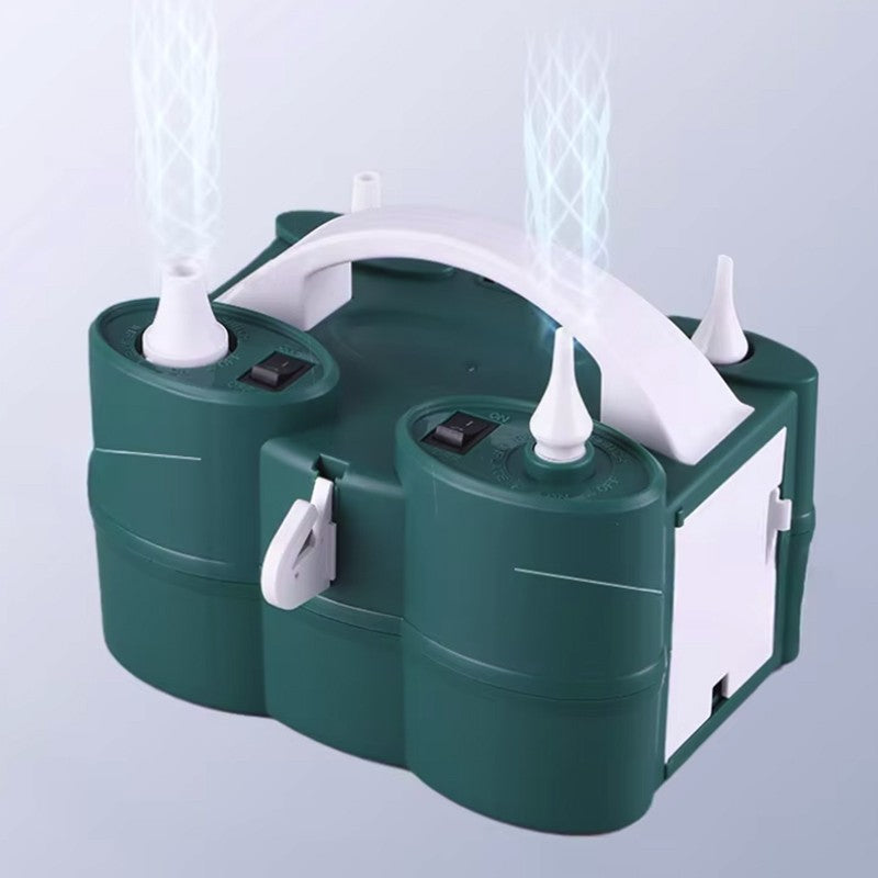 Pompa Electrica de Umflat Baloane, ANGELBEAR, cu Doua Iesiri, Accesorii Incluse, 220V, Putere 600W, Accesorii petrecere, Verde