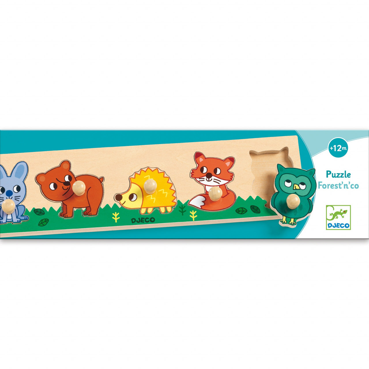 Puzzle cu buton Padure, Djeco
