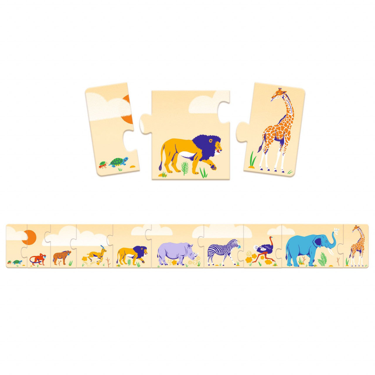 Puzzle din lemn De la mic la mare, Djeco