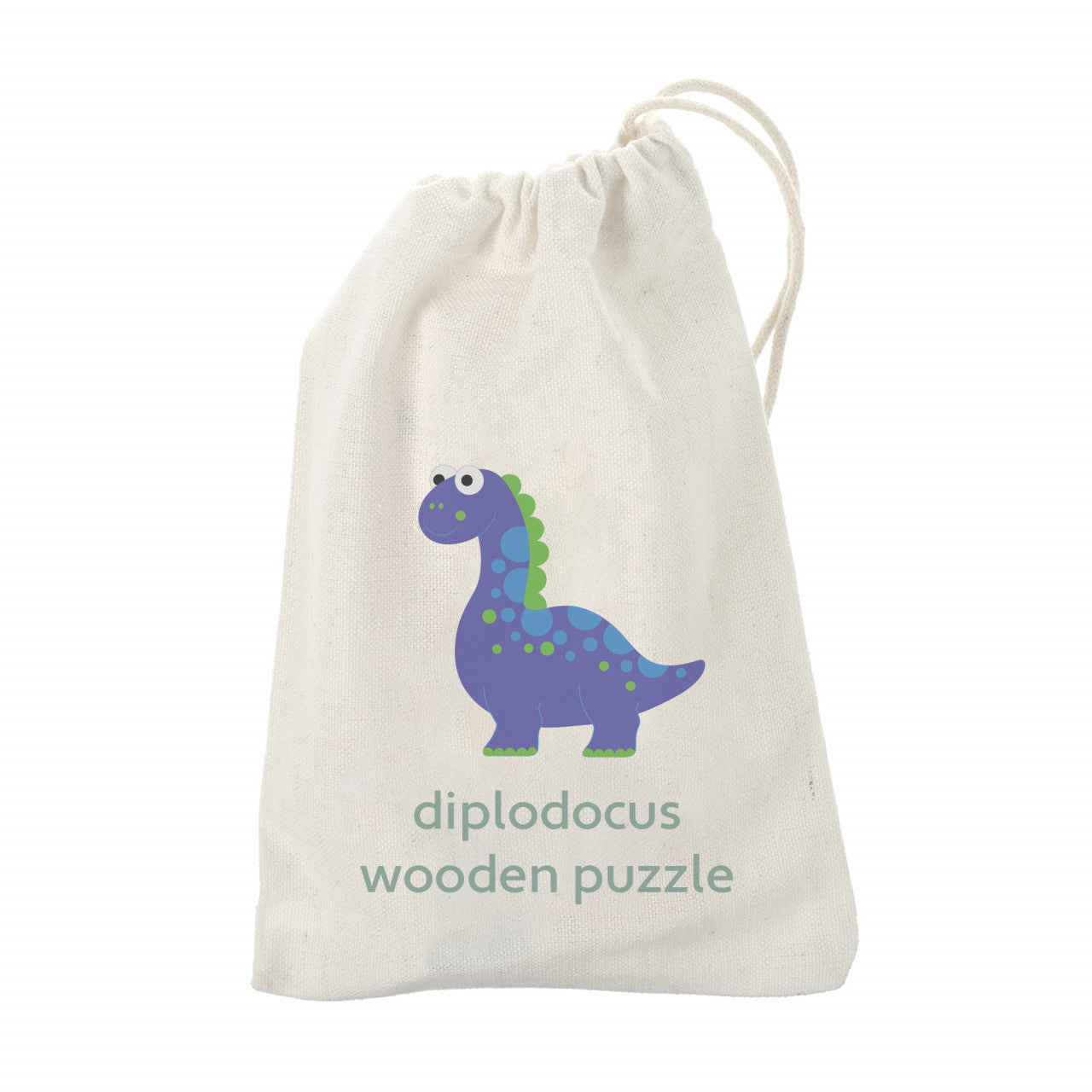 Puzzle dinozaur din lemn - Diplodocus, Orange Tree Toys