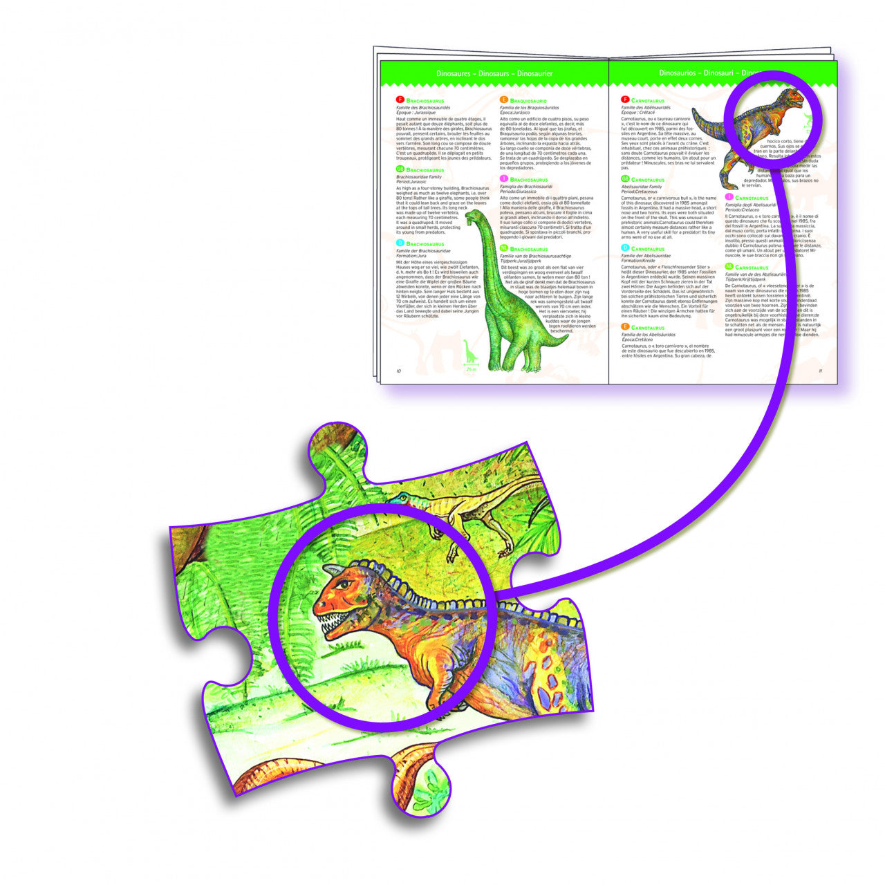 Puzzle observatie Dinozauri, Djeco