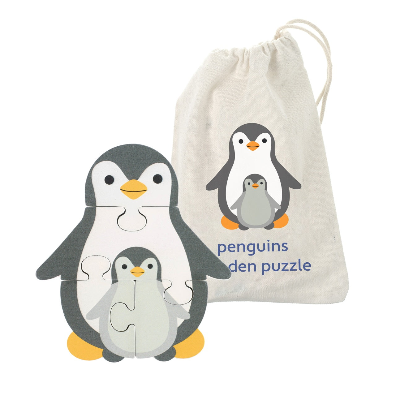 Puzzle Pinguin din lemn, Orange Tree Toys