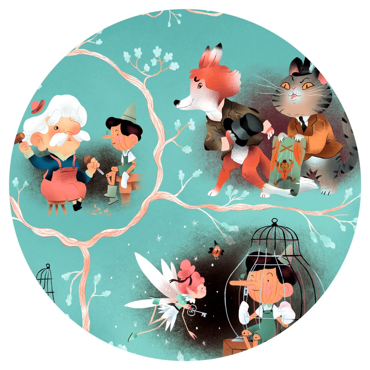 Puzzle poveste Pinocchio, Djeco