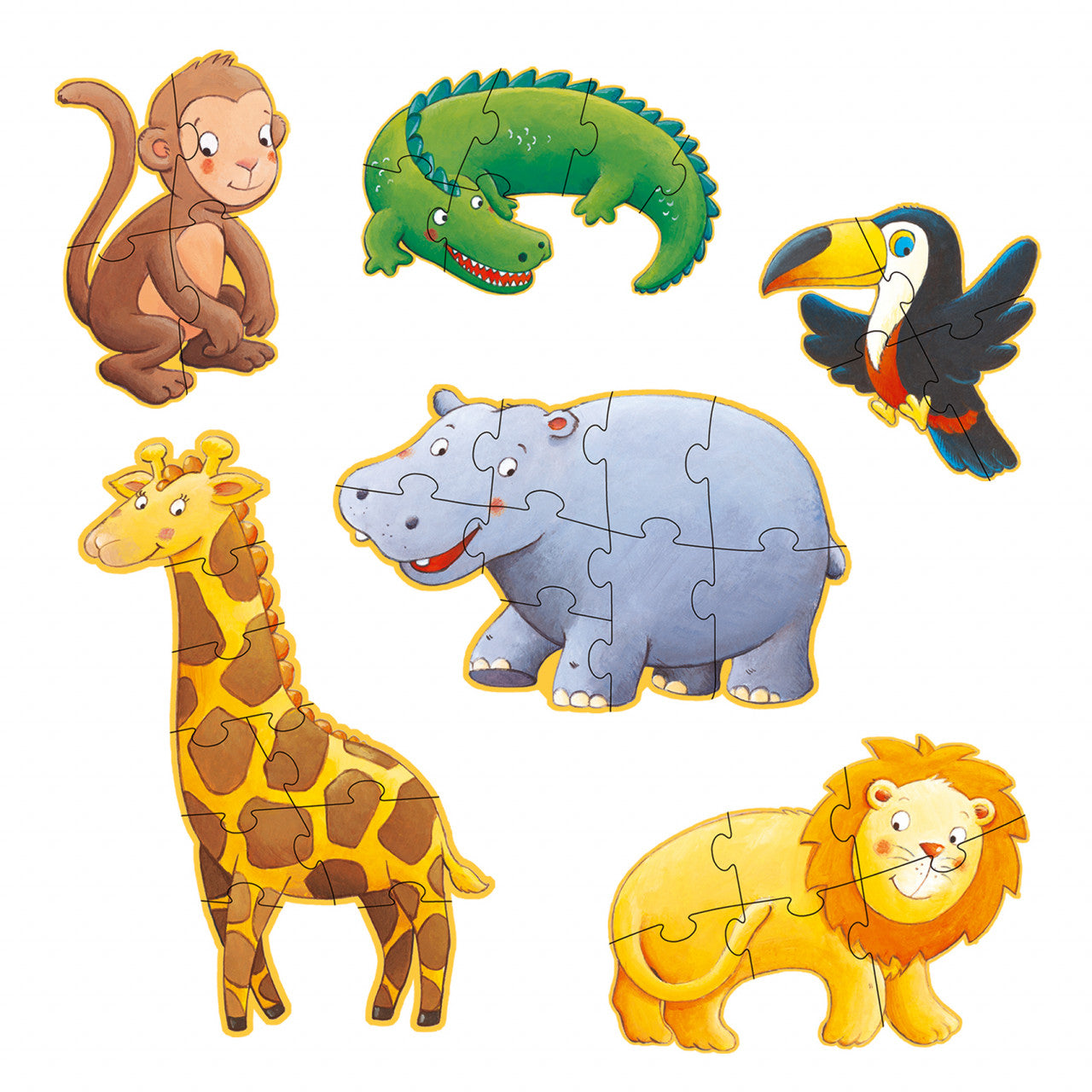Puzzle progresiv Animale salbatice, Djeco