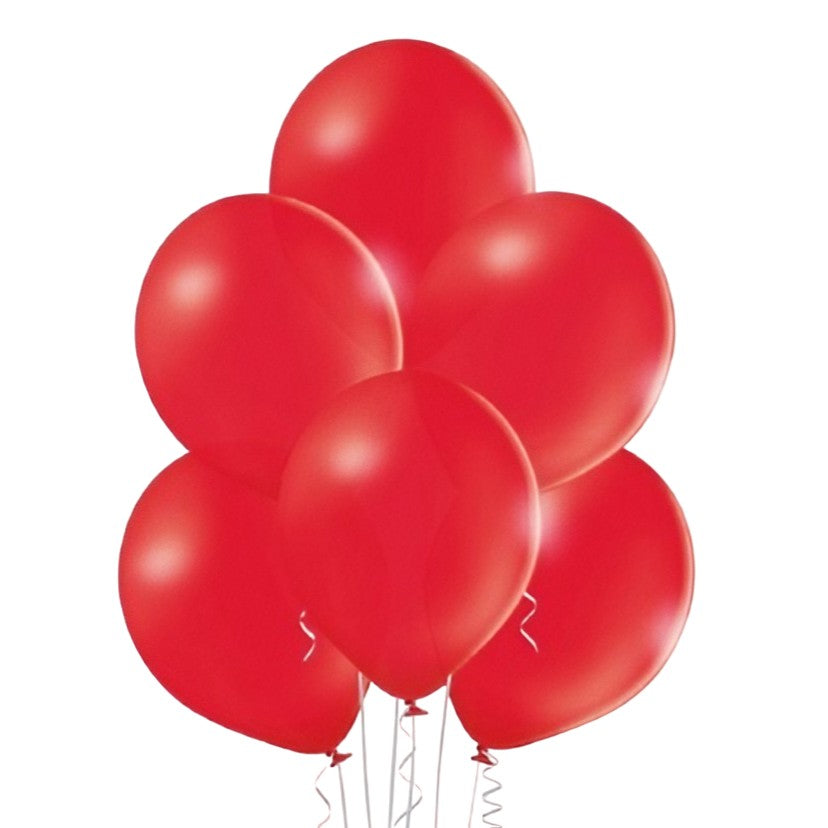Set 10 Baloane din Latex, ANGELBEAR, Model Party, 13 cm, 1 g, Rosu