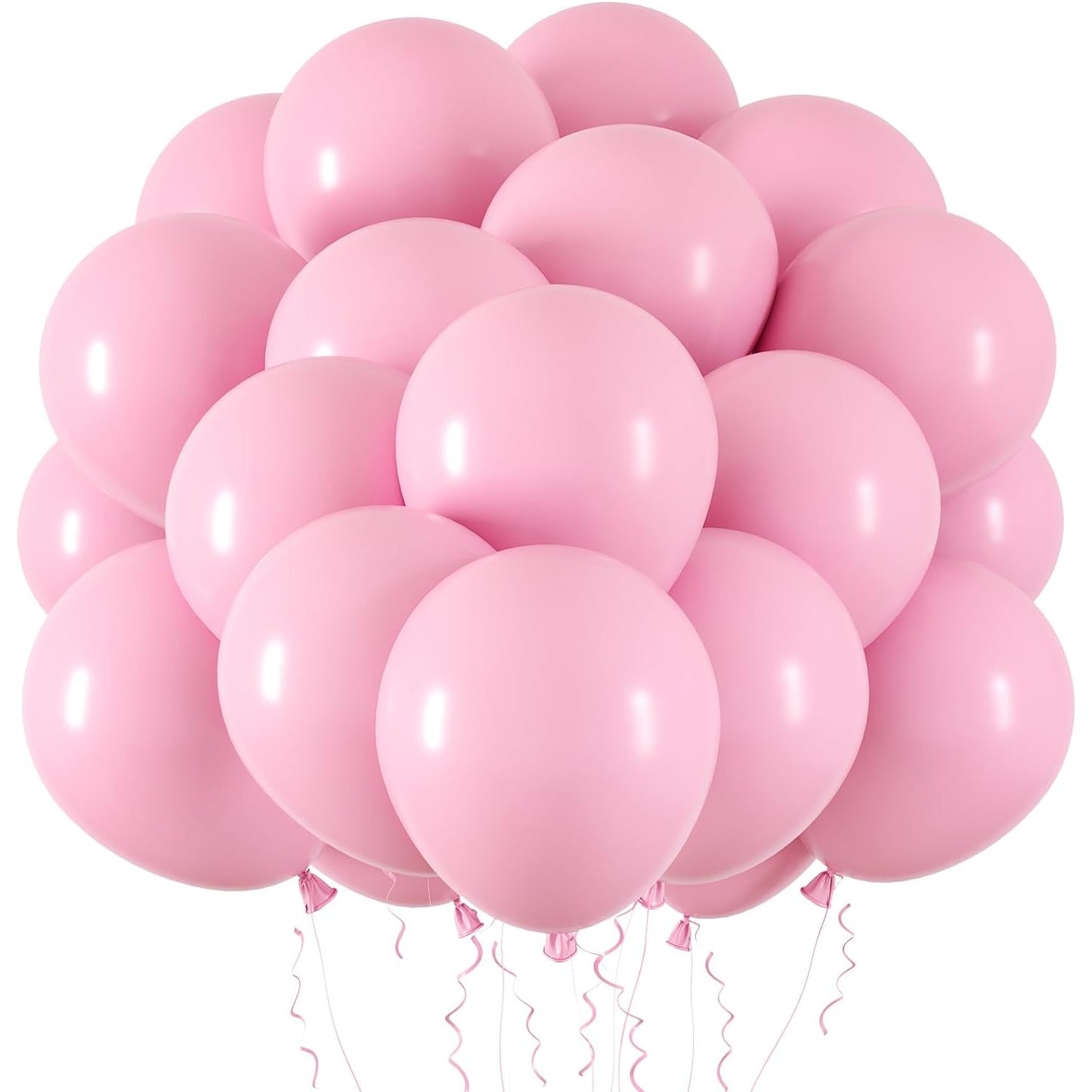 Set 10 Baloane din Latex, ANGELBEAR, Model Party, 13 cm, 1 g, Roz