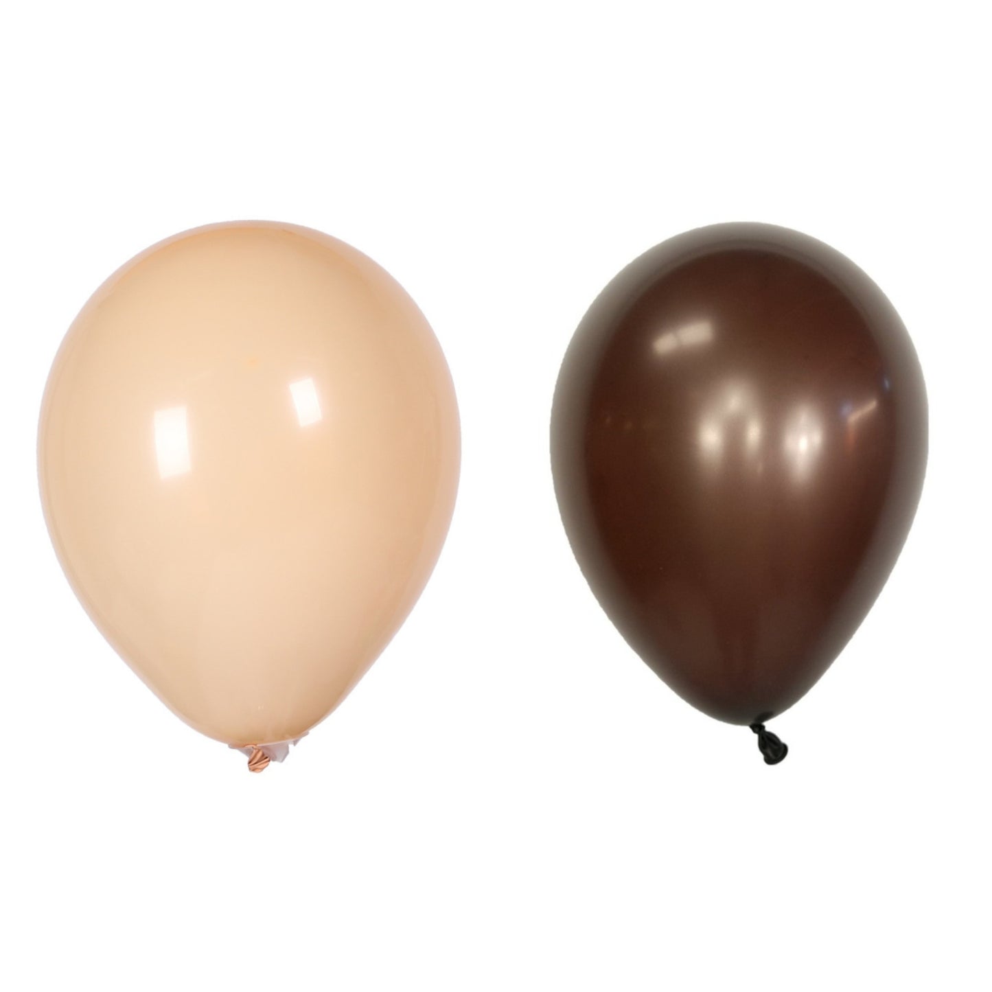 Set 10 Baloane din Latex, ANGELBEAR, Model Party, 30 cm, 5x Maro, 5x Bej, 2.8 g
