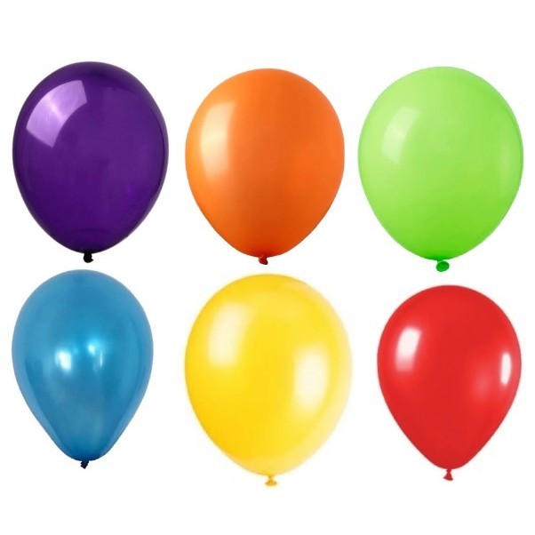 Set 10 Baloane din Latex, ANGELBEAR, Model Party, 30 cm, Multicolore, 2.8 g