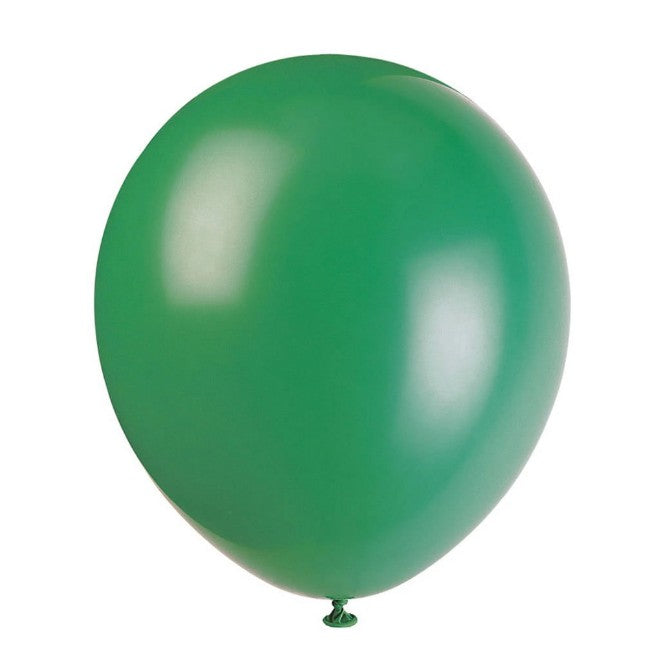 Set 10 Baloane din Latex, ANGELBEAR, Model Party, 30 cm, Verde Diferite Nuante, 2.8 g