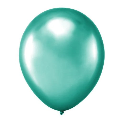 Set 10 Baloane din Latex, ANGELBEAR, Model Party Confetti, 5 x Confetti, 5 x Turcoaz, 25 cm, 2.2g