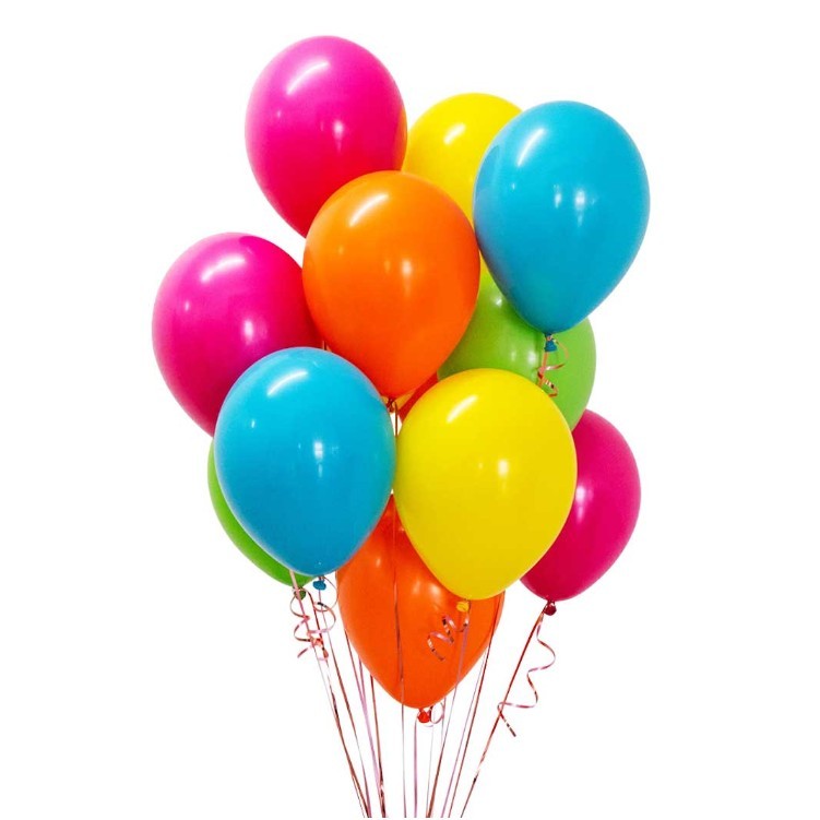 Set 25 Baloane din Latex, ANGELBEAR, Model Party, 13 cm, Multicolore, 1 g