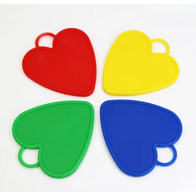 Set 4 Greutati pentru Baloanele cu Heliu, ANGELBEAR, 60 grame, 15 grame fiecare, Plastic, Forma Inima, Multicolor