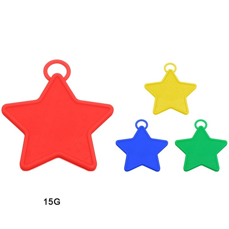 Set 4 Greutati pentru Baloanele cu Heliu, ANGELBEAR, 60 grame, 15 grame fiecare, Plastic, Forma Stelute, Multicolor