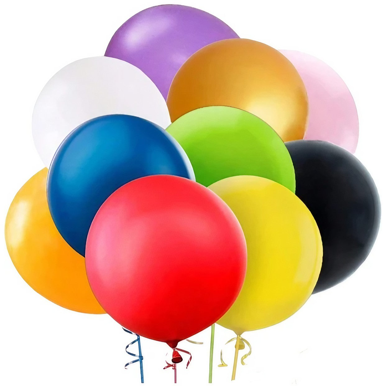 Set 6 Baloane din Latex, ANGELBEAR, Model Party Jumbo, 45 cm, Multicolore